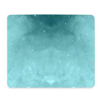 Turquoise colored watercolor pattern - Mouse Pad (horizontal) - white - Front