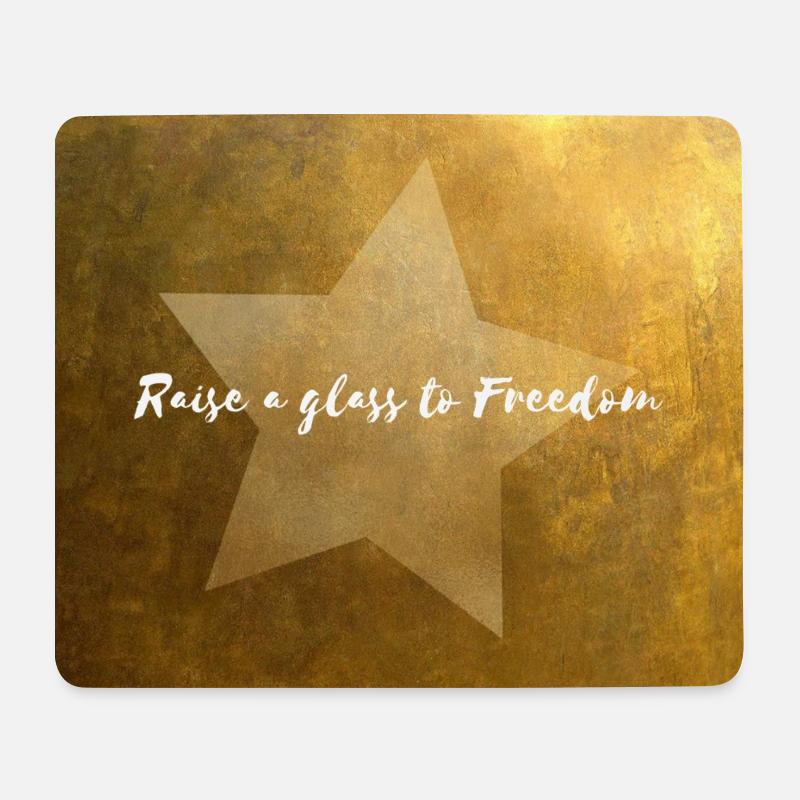 Raise A Glass to Freedom - Mousepad (Querformat) - Weiß