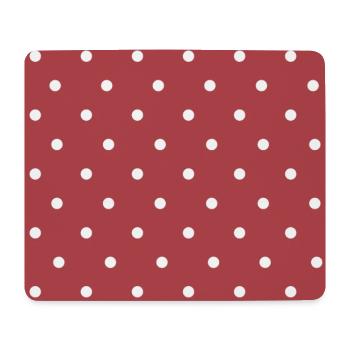Allover Punkte auf rot - Mousepad (Querformat) - Weiß - Vorne