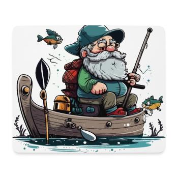 Fischer entspannen sich - Mousepad (Querformat) - Weiß - Vorne