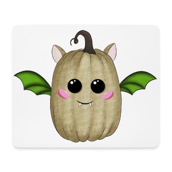 Citrouille d’Halloween brune - Tapis de souris (format paysage) - blanc - Devant