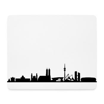Skyline - München 2018 - Mousepad (Querformat) - Weiß - Vorne