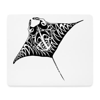 manta maori blk white - Mousepad (Querformat) - Weiß - Vorne
