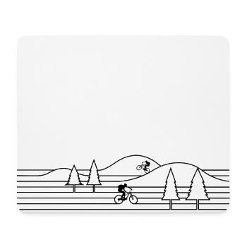 MTB Mountainbike Mountainbiking Radsport - Mousepad (Querformat) - Weiß - Vorne