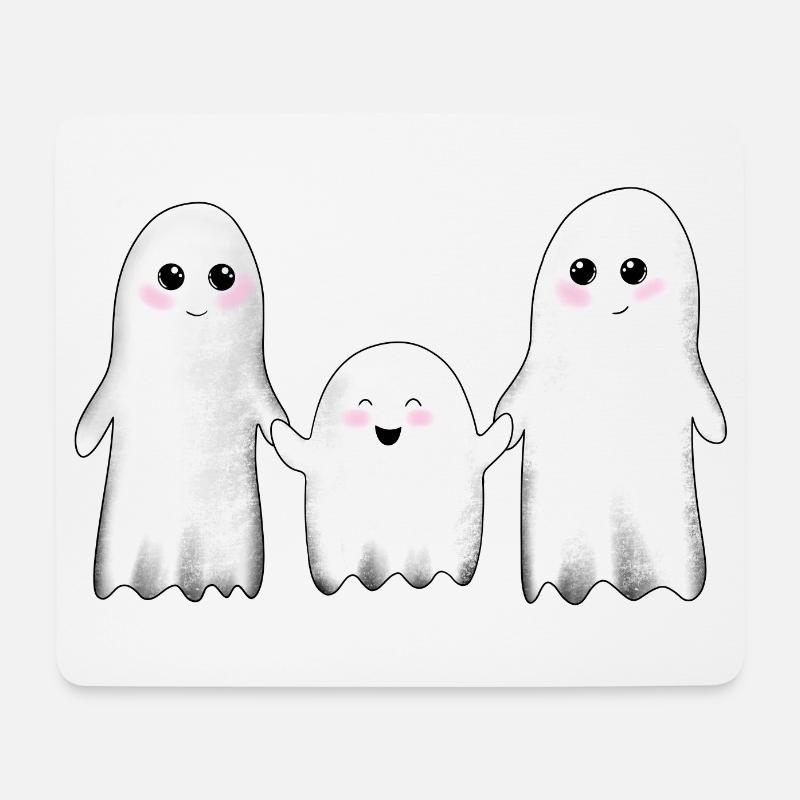 Geister Familie - Mousepad (Querformat) - Weiß
