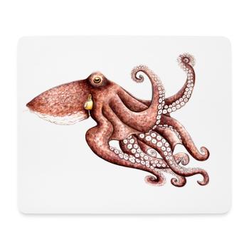 Octopus - Octopus vulgaris - Octopus Poulpe Pieuvre - Mouse Pad (horizontal) - white - Front