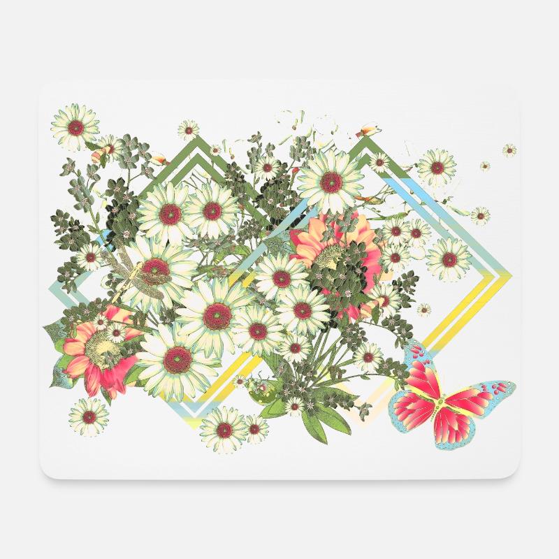 Blumen Blüten - Mousepad (Querformat) - Weiß
