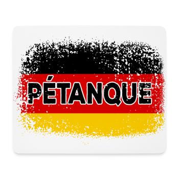 Petanque Deutschland Fahne Boule Spieler - Mousepad (Querformat) - Weiß - Vorne