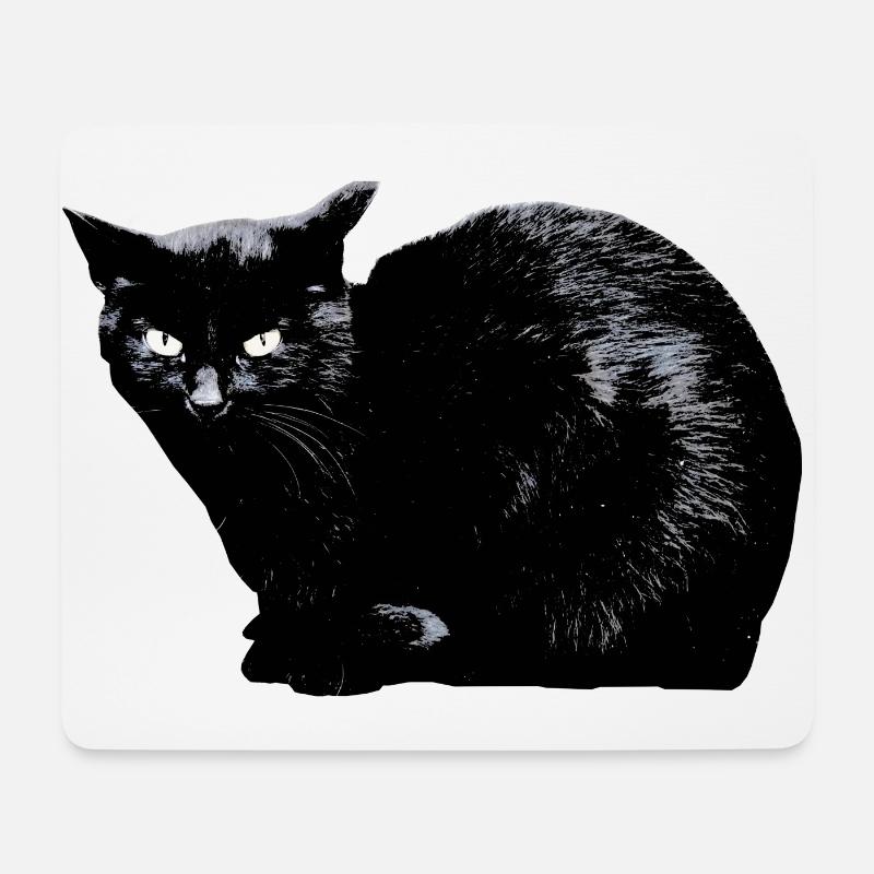 In der Nacht sind alle Katzen schwarz - Mousepad (Querformat) - Weiß