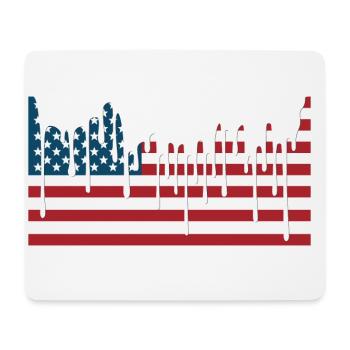 USA-FLAGGE T-Shirts - Mousepad (Querformat) - Weiß - Vorne