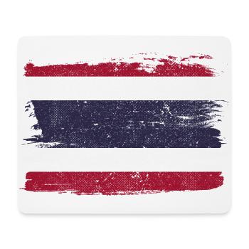 Drapeau de la Thaïlande Drapeau de la paix Vintage - Tapis de souris (format paysage) - blanc - Devant
