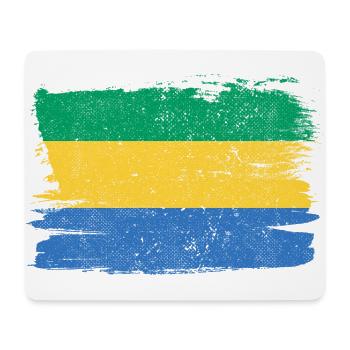 Gabon Flag Flag Peace Vintage - Mouse Pad (horizontal) - white - Front