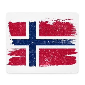 Norwegen Flagge Flagge Frieden Vintage - Mousepad (Querformat) - Weiß - Vorne