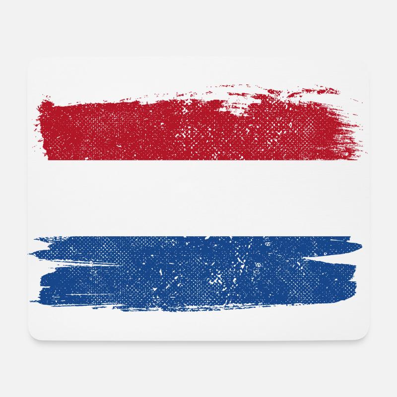 Niederlande Flagge Flagge Frieden Vintage - Mousepad (Querformat) - Weiß