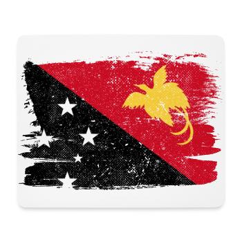 Papouasie-Nouvelle-Guinée drapeau drapeau paix Vintage - Tapis de souris (format paysage) - blanc - Devant