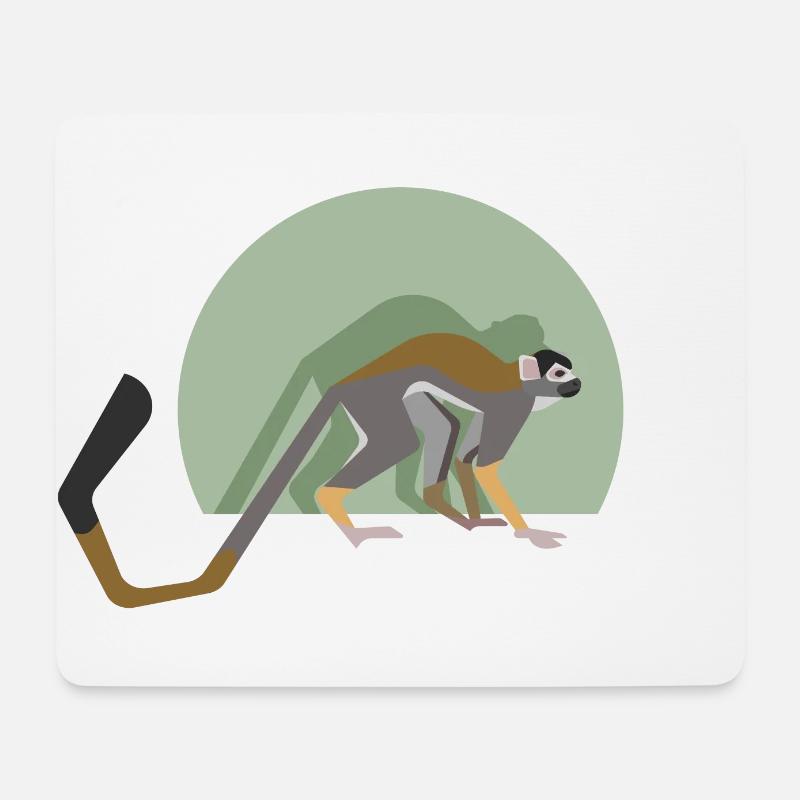 Totenkopfäffchen - Mousepad (Querformat) - Weiß