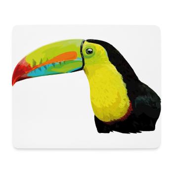 Toucan à bec vert - Tapis de souris (format paysage) - blanc - Devant