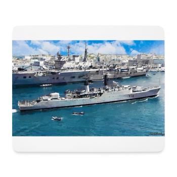 leopard and eagle oil1 - Mouse Pad (horizontal) - white - Front