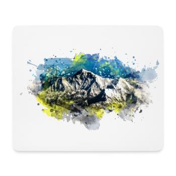 Les aquarelles sur papier créent la nature montagnarde - Tapis de souris (format paysage) - blanc - Devant