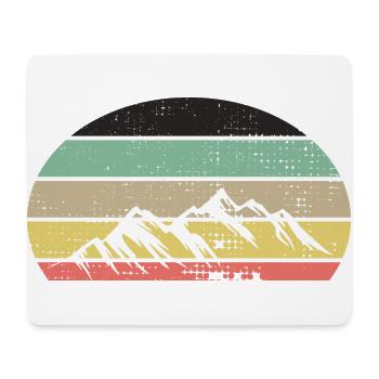 Mountains Retro Colors - Mouse Pad (horizontal) - white - Front