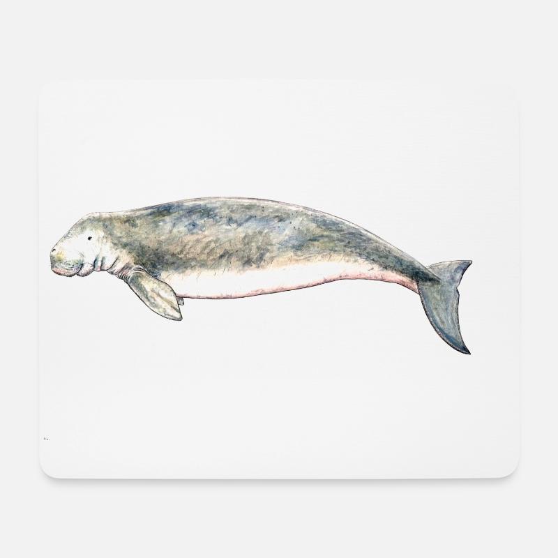 Dugong - Seekuh - Seekuh. vache marine - Mousepad (Querformat) - Weiß