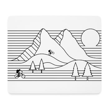 MTB mountain bike - Mouse Pad (horizontal) - white - Front