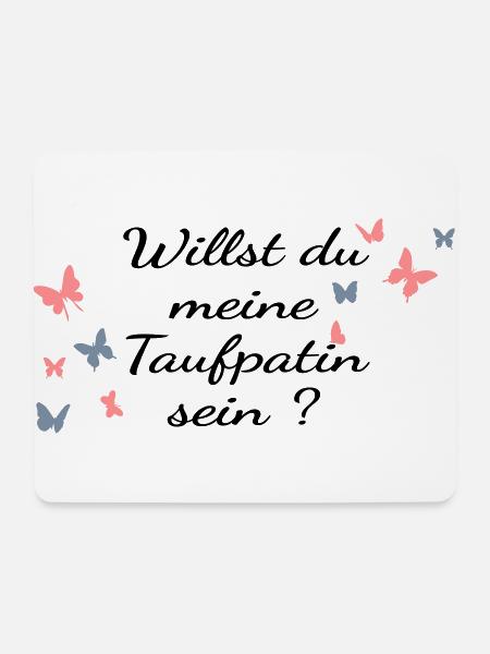 Willst du meine Taufpatin werden ? Taufpatin sein - Mousepad (Querformat) - Weiß