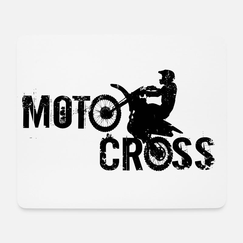 Motocross - Mousepad (Querformat) - Weiß