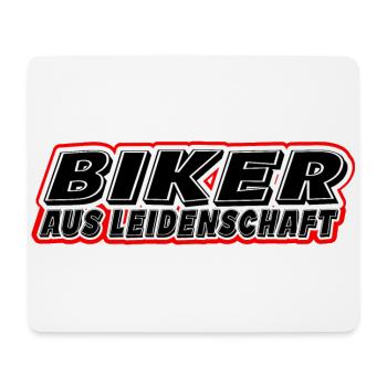 Motorrad Fahrrad Spruch - Biker aus Leidenschaft - Mousepad (Querformat) - Weiß - Vorne