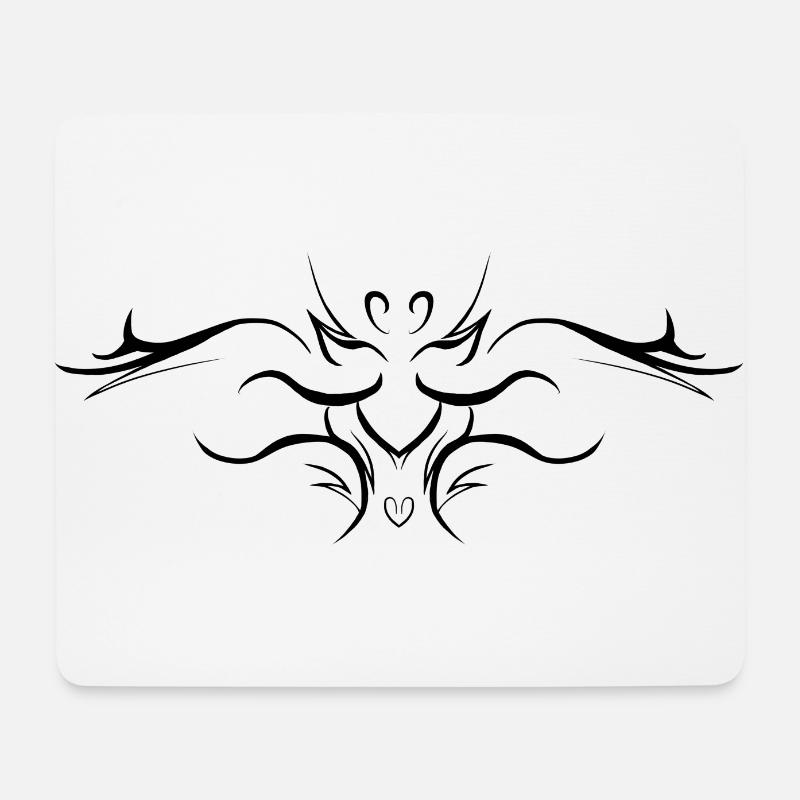 Cyber Tribal Muster - Mousepad (Querformat) - Weiß