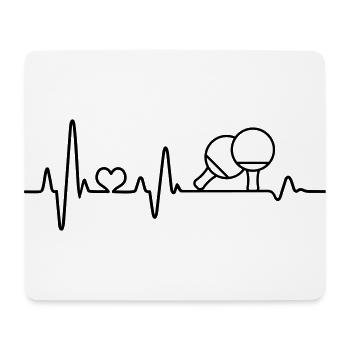 Table tennis heartbeat Table tennis bats - Mouse Pad (horizontal) - white - Front