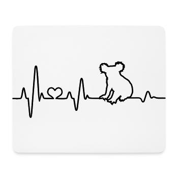 Herzschlag Koala Australien Liebe Koalabär - Mousepad (Querformat) - Weiß - Vorne