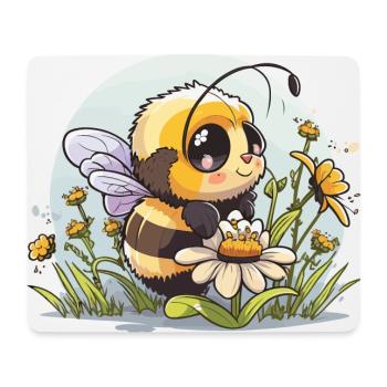 Honigbienen erfreuen sich - Mousepad (Querformat) - Weiß - Vorne