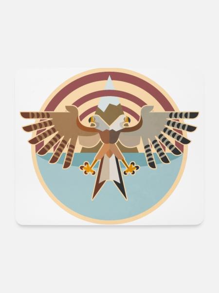 Rotmilan - Mousepad (Querformat) - Weiß