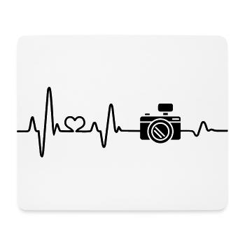 Fotograf fotografieren Herzschlag Fotografie Liebe - Mousepad (Querformat) - Weiß - Vorne
