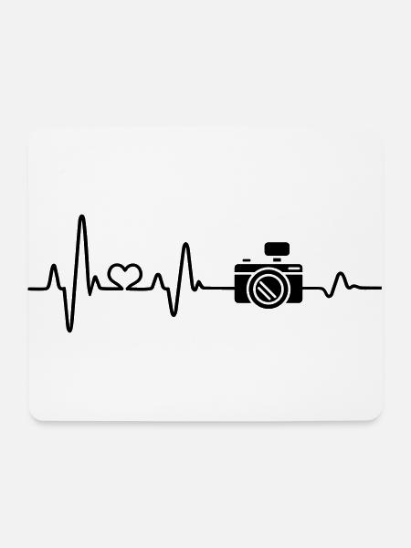 Fotograf fotografieren Herzschlag Fotografie Liebe - Mousepad (Querformat) - Weiß