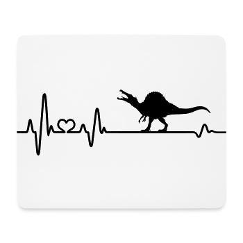 Spinosaurus Herzschlag Dinosaurier Dino Urzeit - Mousepad (Querformat) - Weiß - Vorne