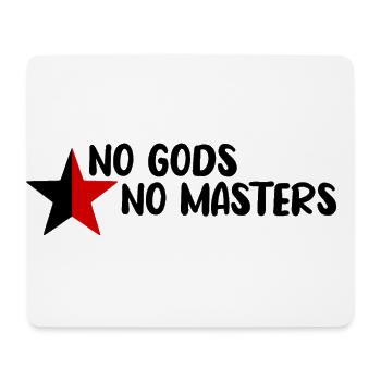 No Gods No Masters - Mousepad (Querformat) - Weiß - Vorne