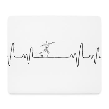 Football Heartbeat Pulse - Mouse Pad (horizontal) - white - Front