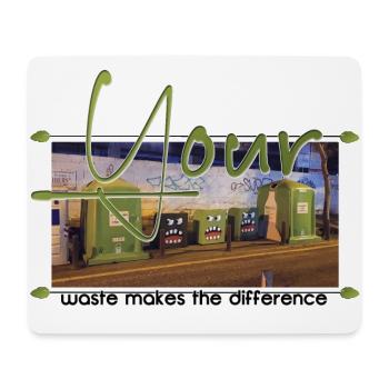 Your Waste Makes The Difference - Mousepad (Querformat) - Weiß - Vorne