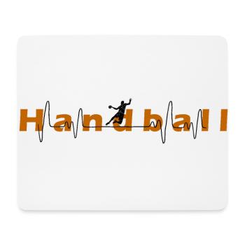 Handball Herzschlag - Mousepad (Querformat) - Weiß - Vorne