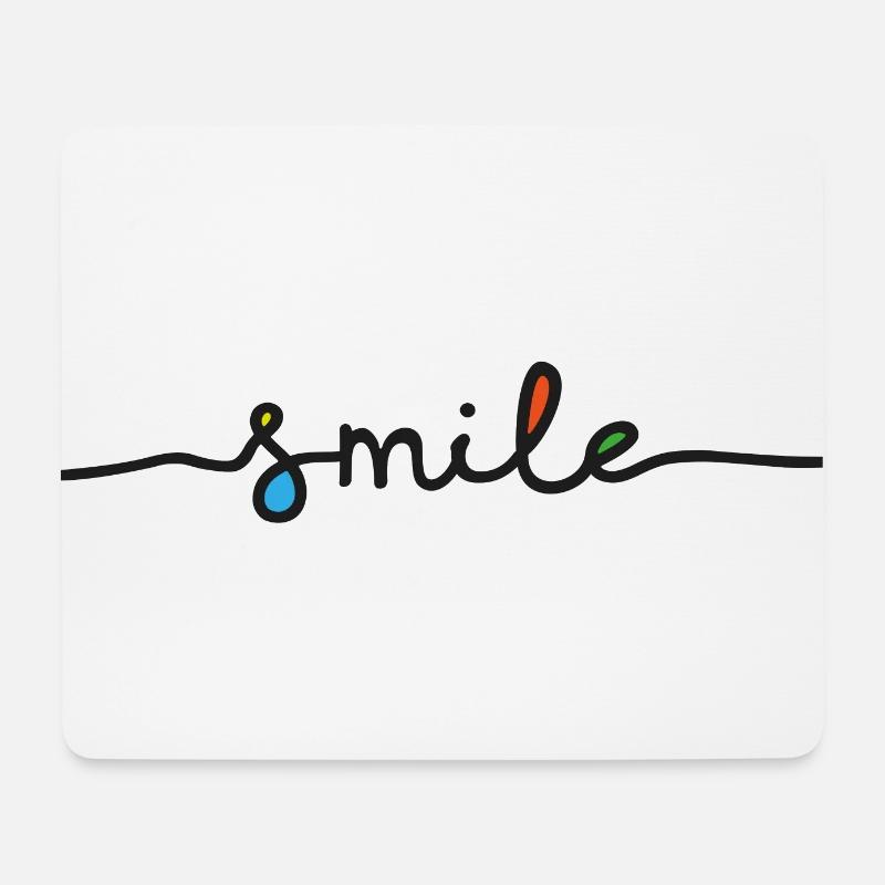 Smile Font - Mouse Pad (horizontal) - white