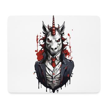 Dark Vampire Unicorn Halloween Design - Mouse Pad (horizontal) - white - Front