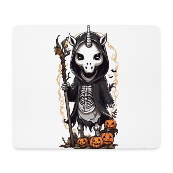 Gloomy Unicorn Skeleton Magic Gothic Design - Mouse Pad (horizontal) - white - Front