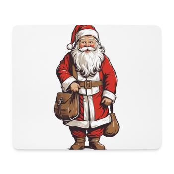 Père Noël rétro Art Noël Design - Tapis de souris (format paysage) - blanc - Devant