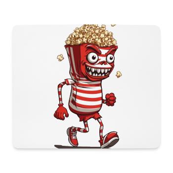 Creepy Popcorn Monster Halloween Filmabend - Mousepad (Querformat) - Weiß - Vorne