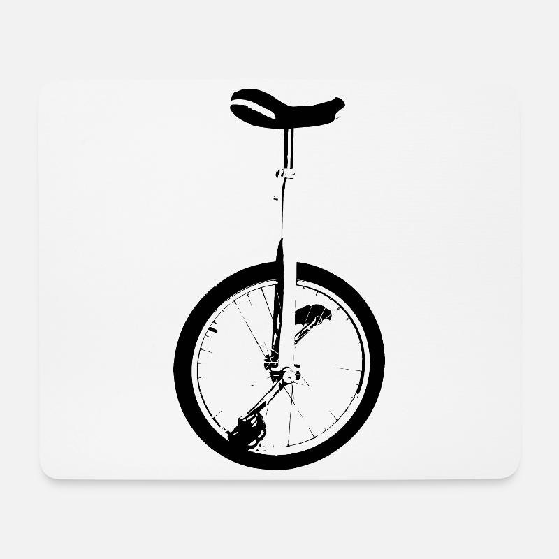 Einrad - Mousepad (Querformat) - Weiß