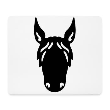 Cheval Cheval Tête Cavalier Sport équestre - Tapis de souris (format paysage) - blanc - Devant