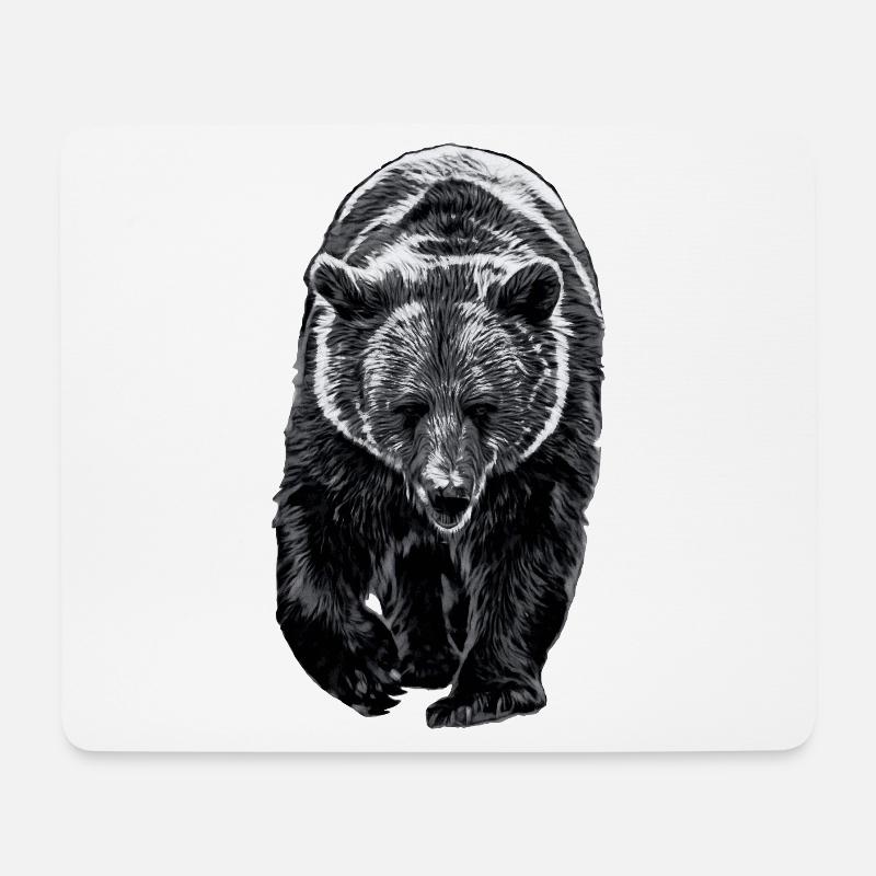 JURKA frontal SW - Mousepad (Querformat) - Weiß
