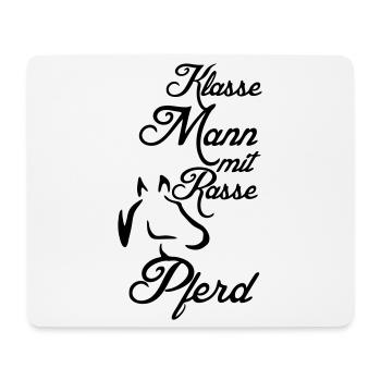 Klasse Mann - Rassepferd Geschenk - Mousepad (Querformat) - Weiß - Vorne